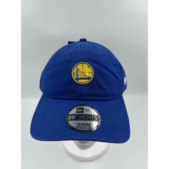 Golden State Warriors Hat New Era 29Twenty Fitted On Court Cap XL NBA Blue - Picture 1 of 5